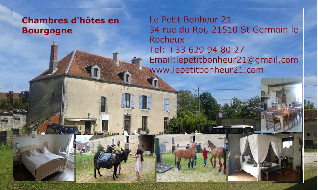 Chambres d'hôtes Le Petit Bonheur 21, chambres Saint-Germain le Rocheux,  Parc National de Forêts, Pays Chatillonnais, Bourgogne