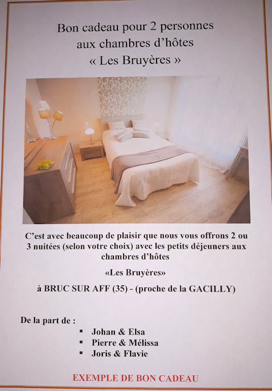 Chambres d'hôtes "Les Bruyères", chambres Bruc sur Aff, Pays de La Gacilly  et Redon