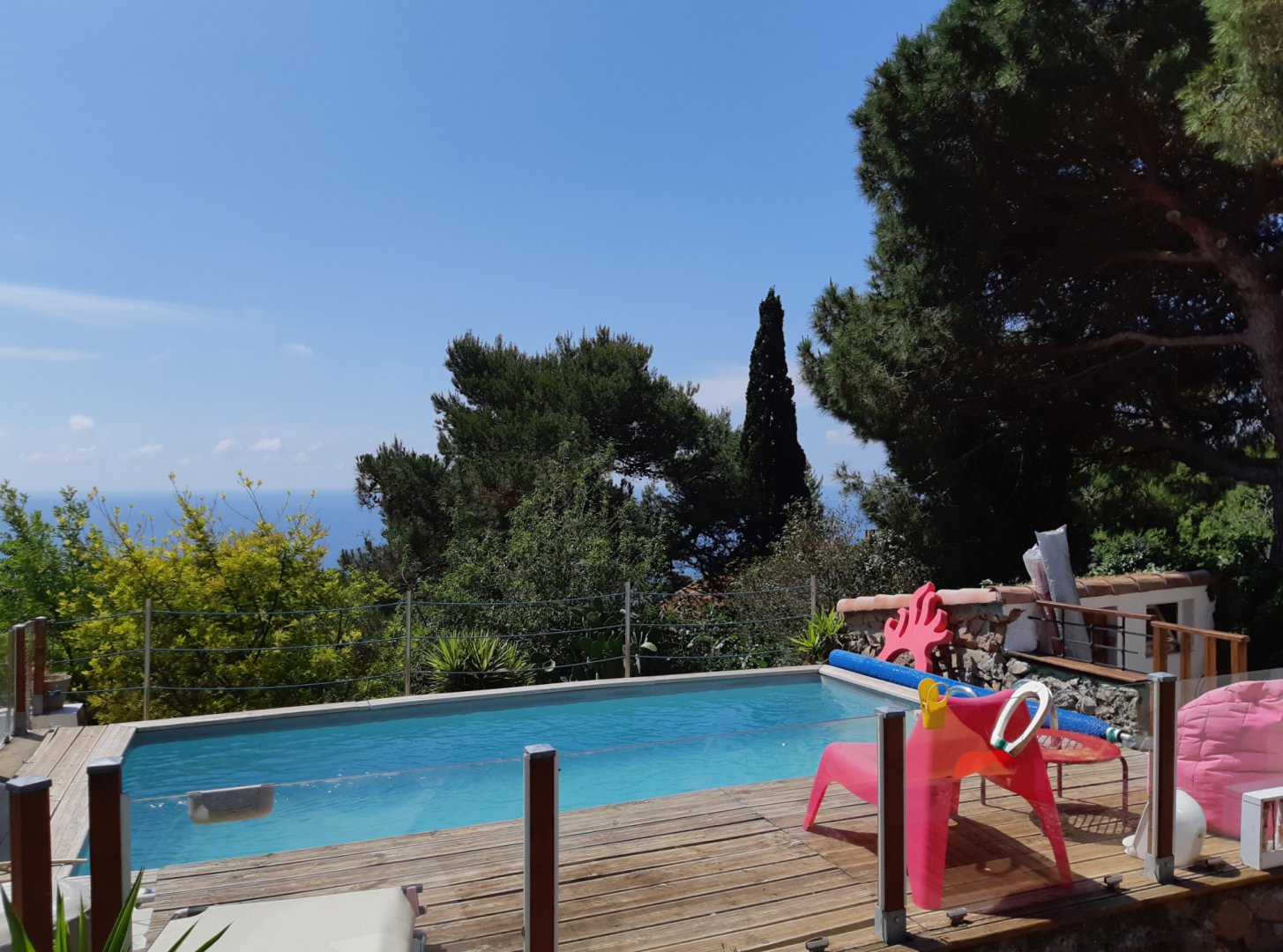 Haut de villa, terrasses, piscine sur le Mont St Clair - Appartement à Sète  dans l'Hérault (34), Mont St Clair
