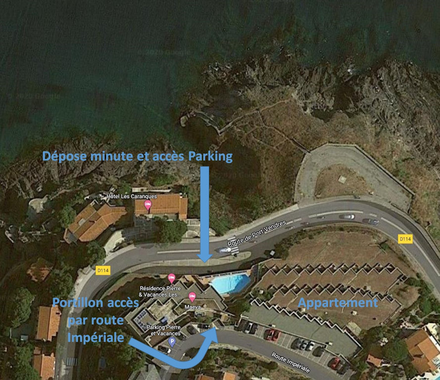 Collioure : vue mer, climatisation, piscine, accès plage, parking - Studio  à Collioure dans les Pyrénées Orientales (66)